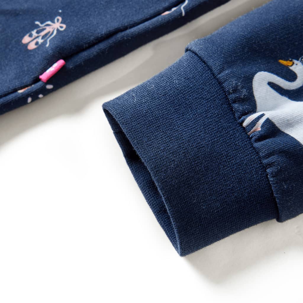 Kinderkleid mit Langen Ärmeln Marineblau