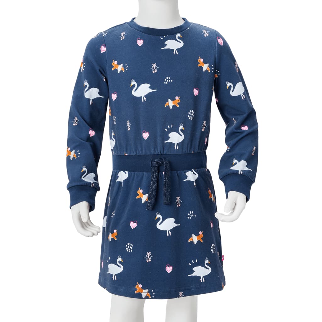 Kinderkleid mit Langen Ärmeln Marineblau