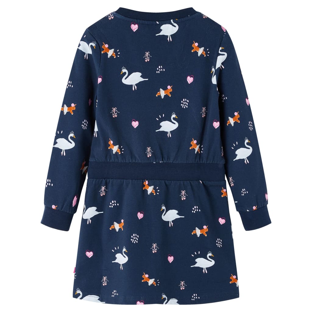 Kinderkleid mit Langen Ärmeln Marineblau