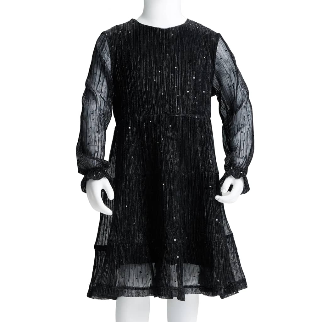 Kinderkleid mit Langen Ärmeln Schwarz