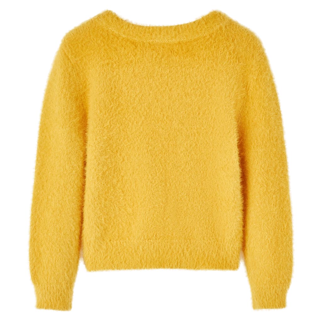 Kinderpullover Gestrickt Ocker