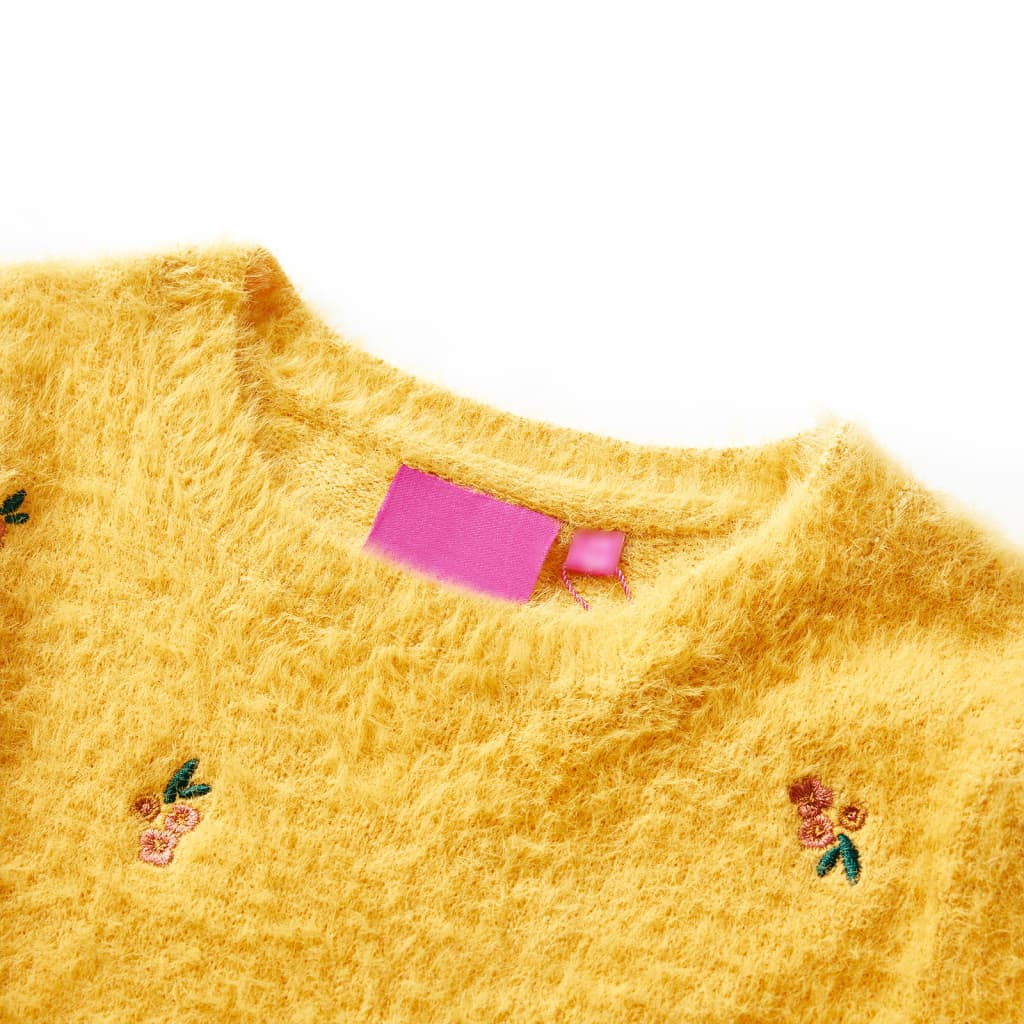 Kinderpullover Gestrickt Ocker
