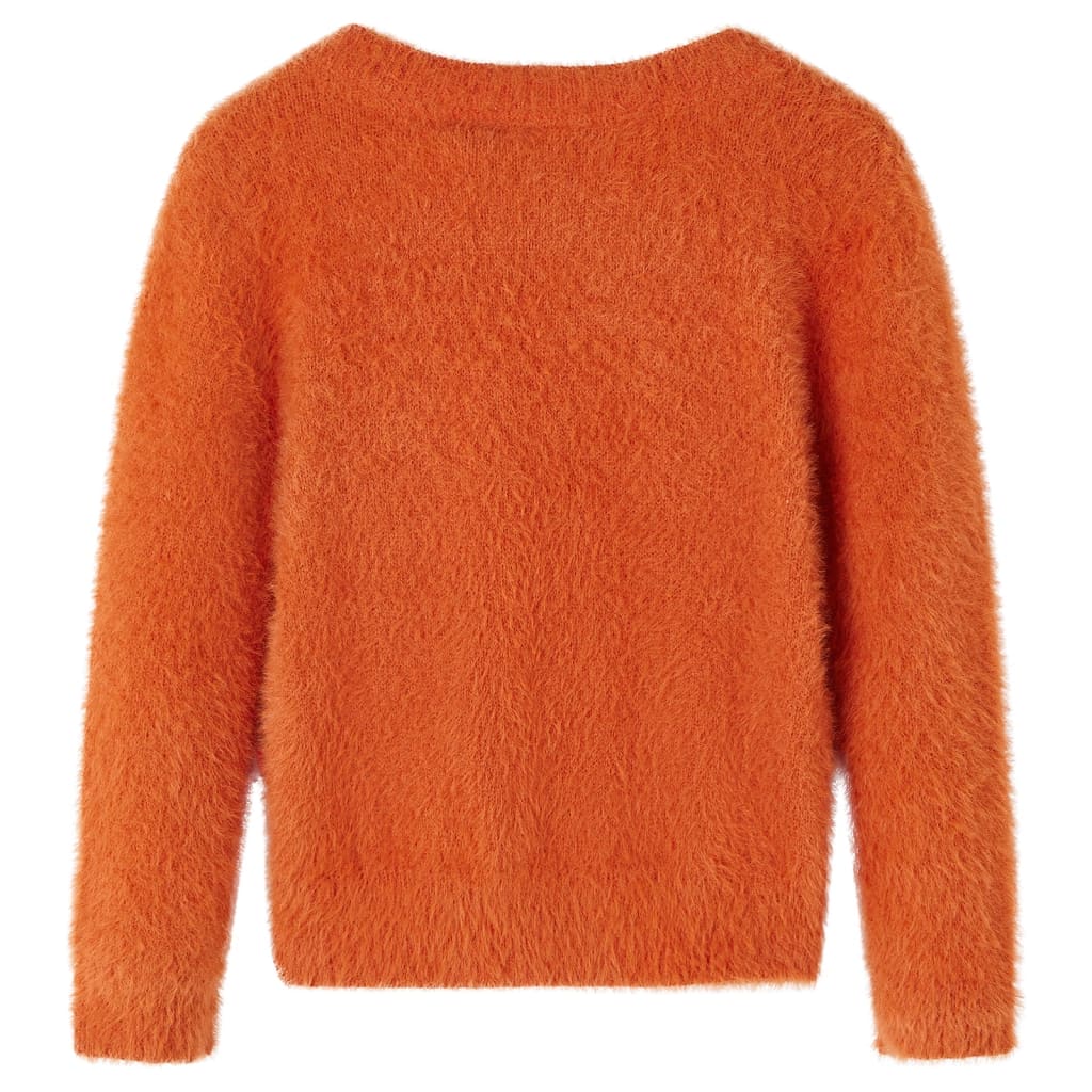 Kinderpullover Gestrickt Dunkelorange