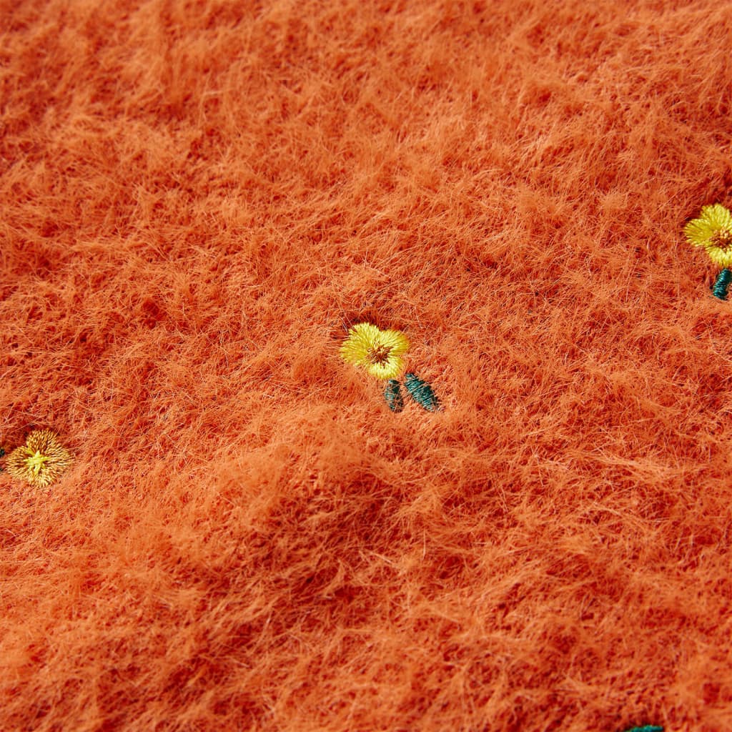 Kinderpullover Gestrickt Dunkelorange