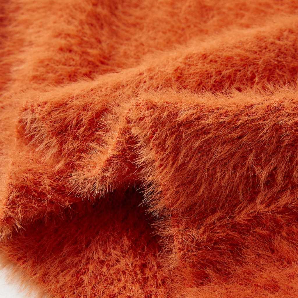 Kinderpullover Gestrickt Dunkelorange