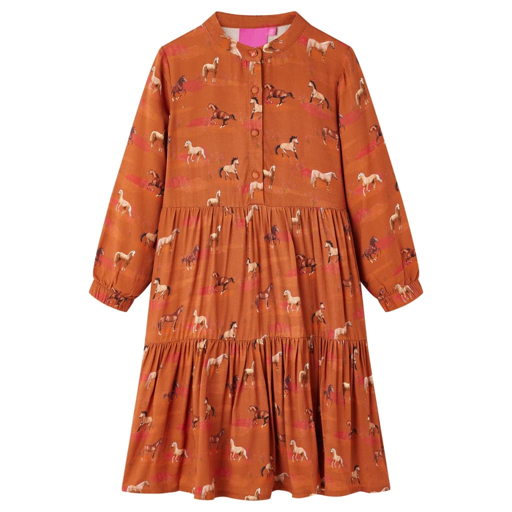 Kinderkleid Cognac