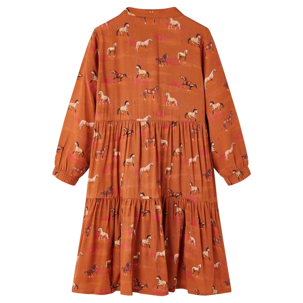 Kinderkleid Cognac