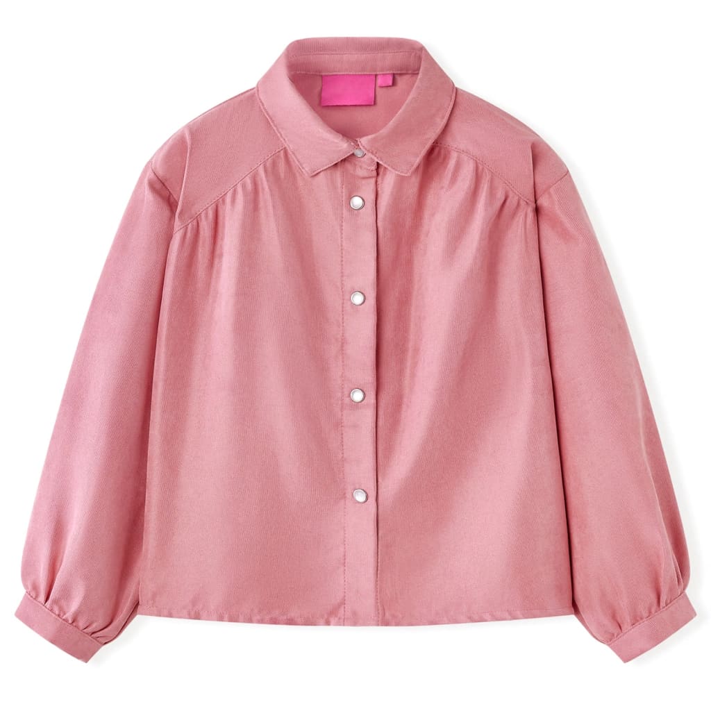 Kinderbluse mit Laternenärmeln Altrosa