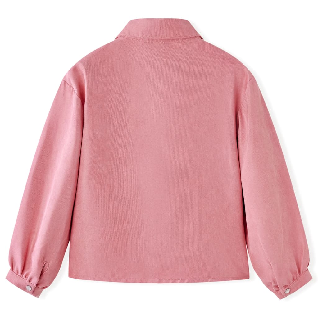 Kinderbluse mit Laternenärmeln Altrosa