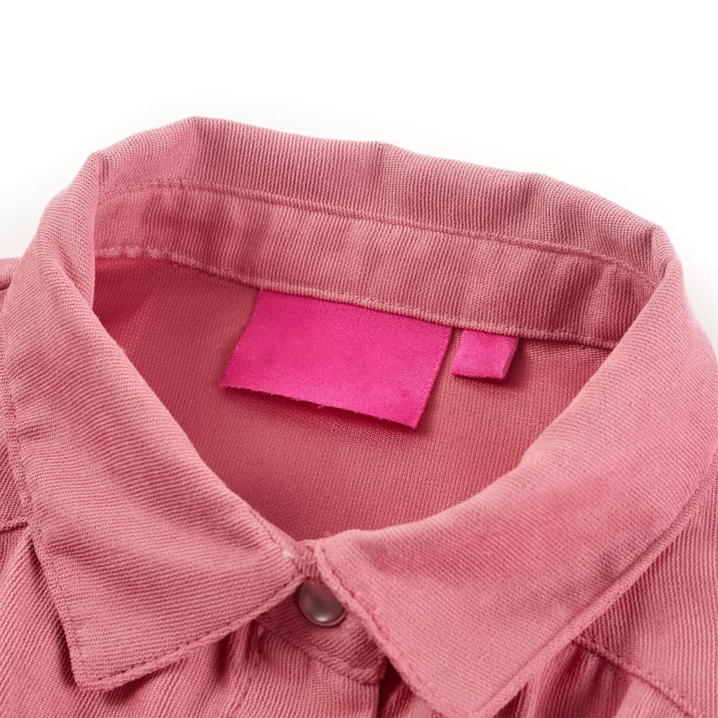 Kinderbluse mit Laternenärmeln Altrosa