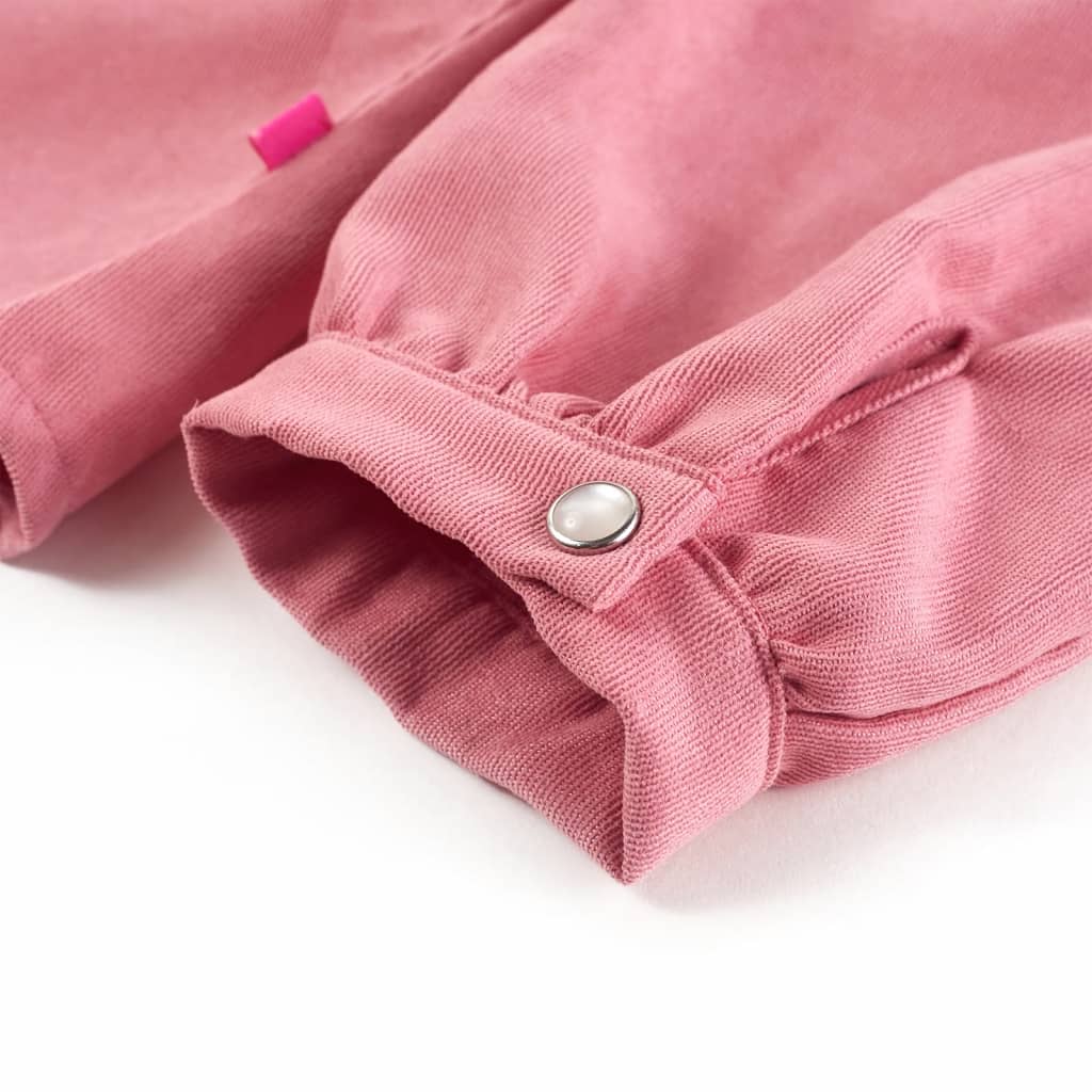 Kinderbluse mit Laternenärmeln Altrosa