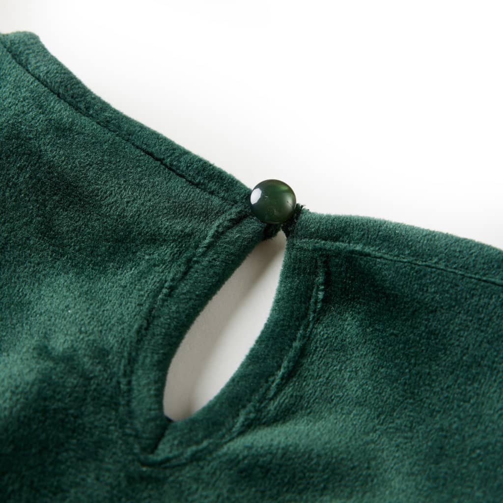 Kinderbluse mit Rüschen Dunkelgrün