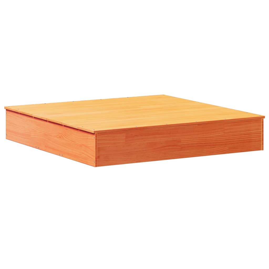 Sandkasten mit Deckel 111x111x19,5 cm aus Massivholz