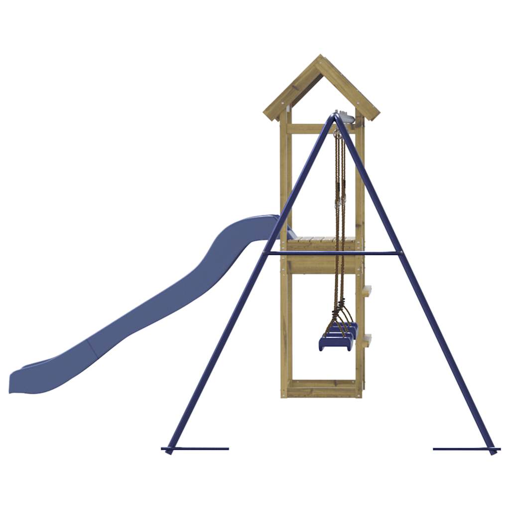 Spielturm aus imprägniertem Kiefernholz und massivem Douglasie und Kiefer