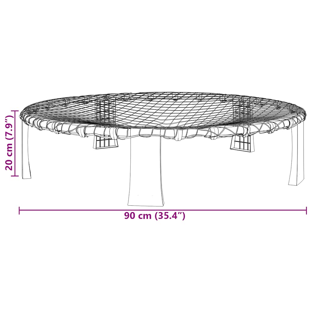 Roundnet Set mit 3 Bällen und Pumpe Ø90x20 cm - Yekta