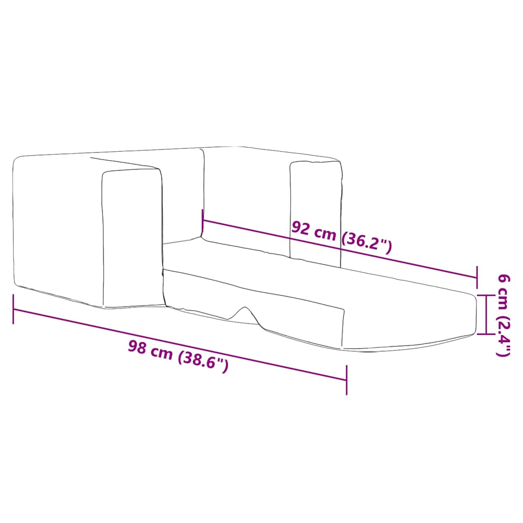 Kinder-Schlafsofa & Kindersofa Weicher Plüsch für Kinder