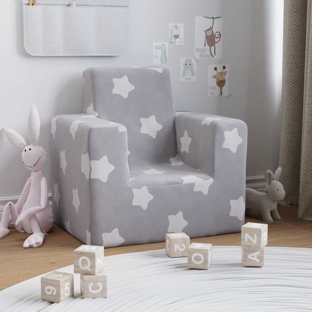 Kinder-Schlafsofa 2-Sitzer Weicher Plüsch mit verschiedenen Designs und Farben