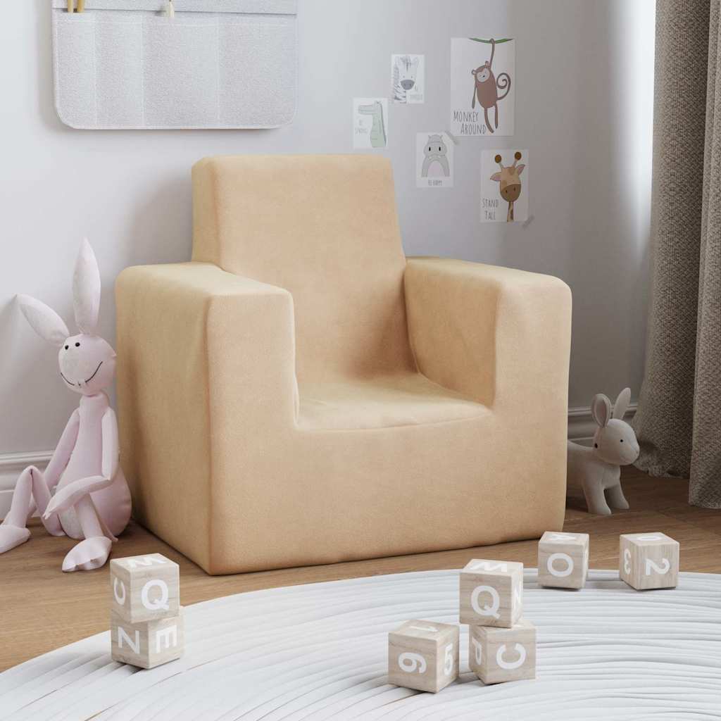 Kinder-Schlafsofa 2-Sitzer Weicher Plüsch mit verschiedenen Designs und Farben