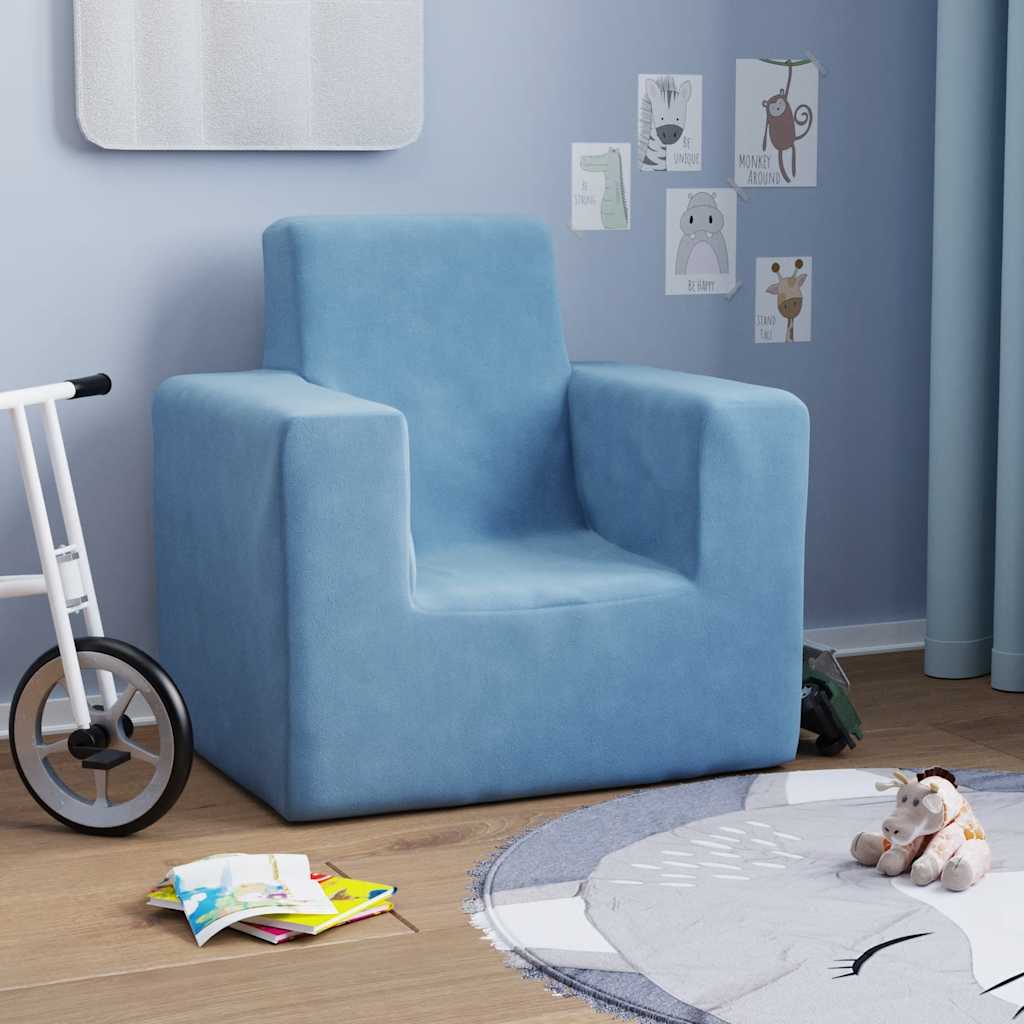 Kinder-Schlafsofa 2-Sitzer Weicher Plüsch mit verschiedenen Designs und Farben