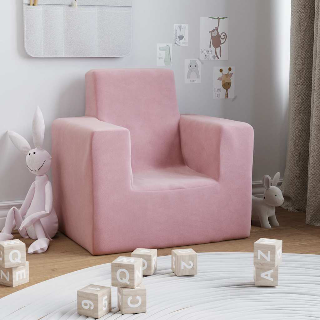 Kinder-Schlafsofa 2-Sitzer Weicher Plüsch mit verschiedenen Designs und Farben
