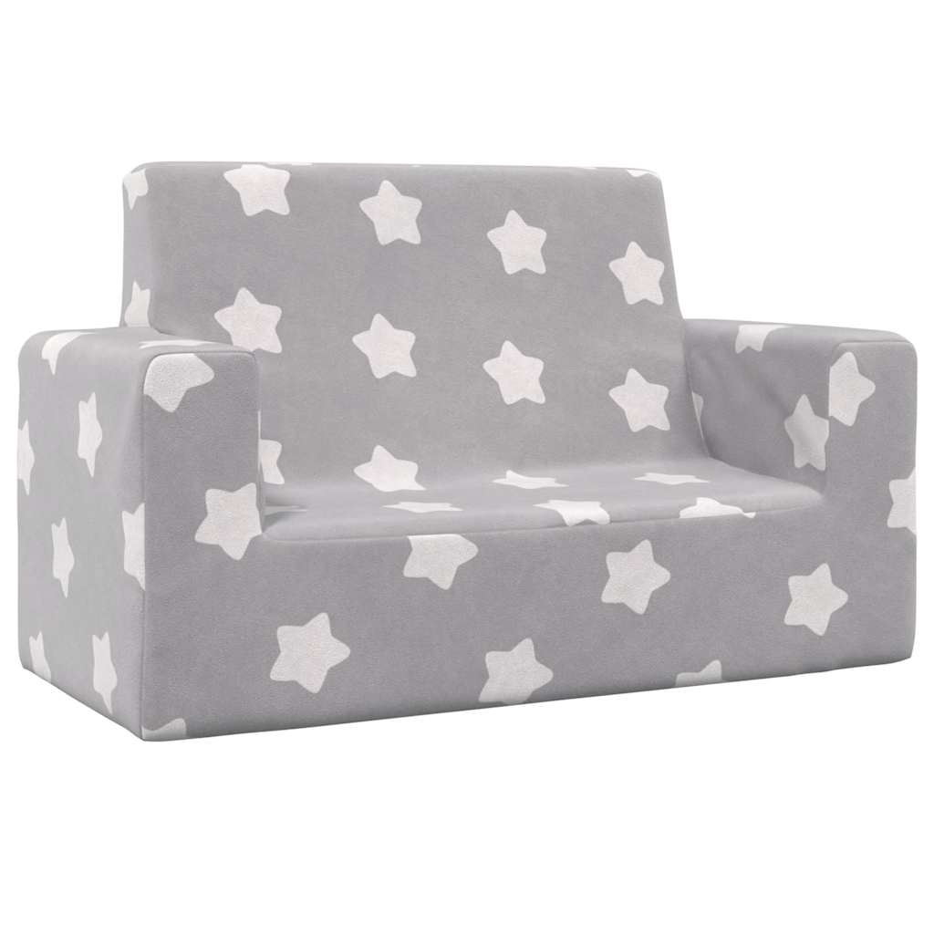 Kinder-Schlafsofa 2-Sitzer Weicher Plüsch mit verschiedenen Designs und Farben