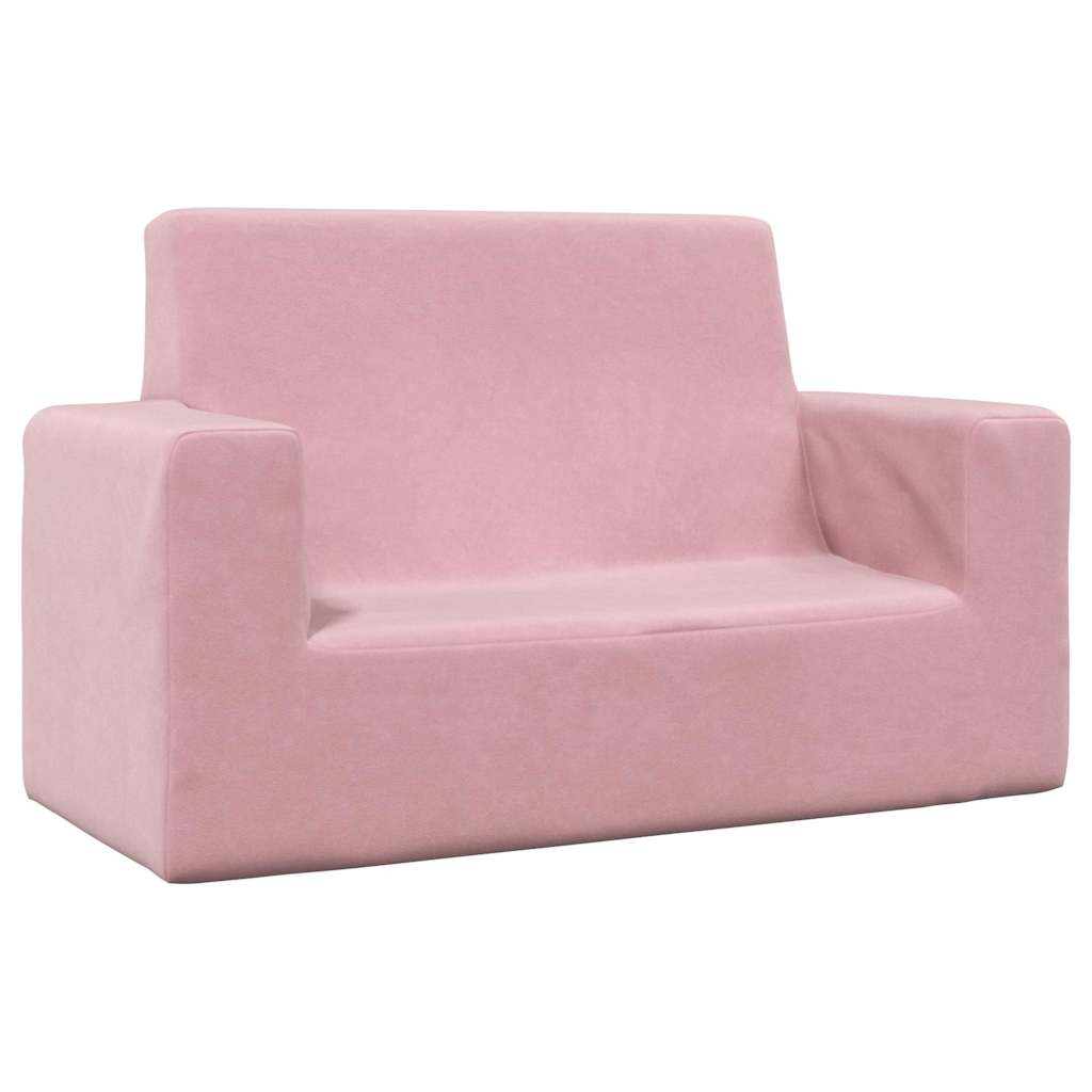 Kinder-Schlafsofa 2-Sitzer Weicher Plüsch mit verschiedenen Designs und Farben