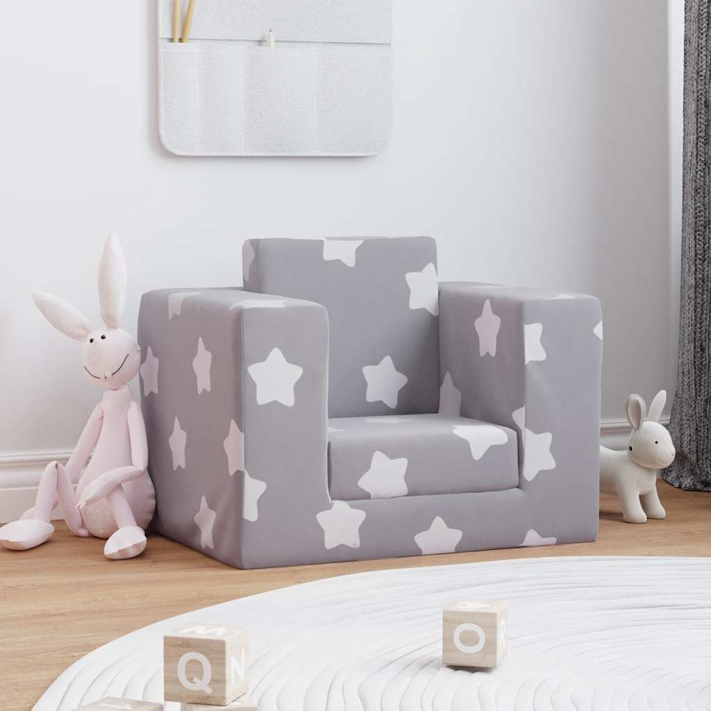 Kinder-Schlafsofa 2-Sitzer Weicher Plüsch mit verschiedenen Designs und Farben