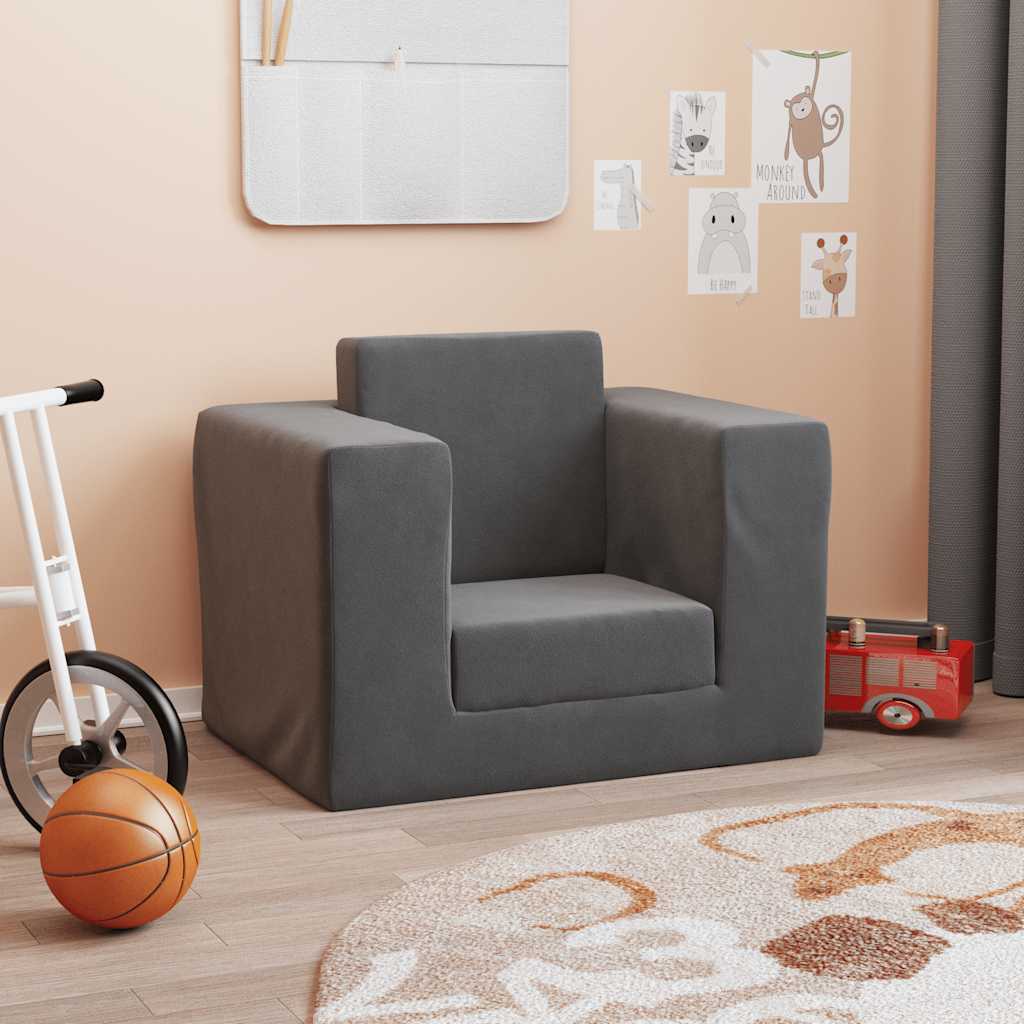 Kinder-Schlafsofa 2-Sitzer Weicher Plüsch mit verschiedenen Designs und Farben