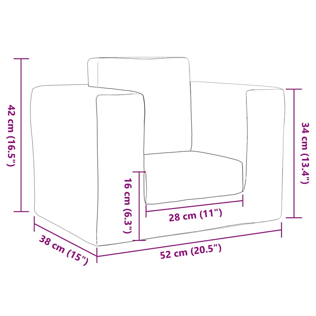 Kinder-Schlafsofa 2-Sitzer Weicher Plüsch mit verschiedenen Designs und Farben