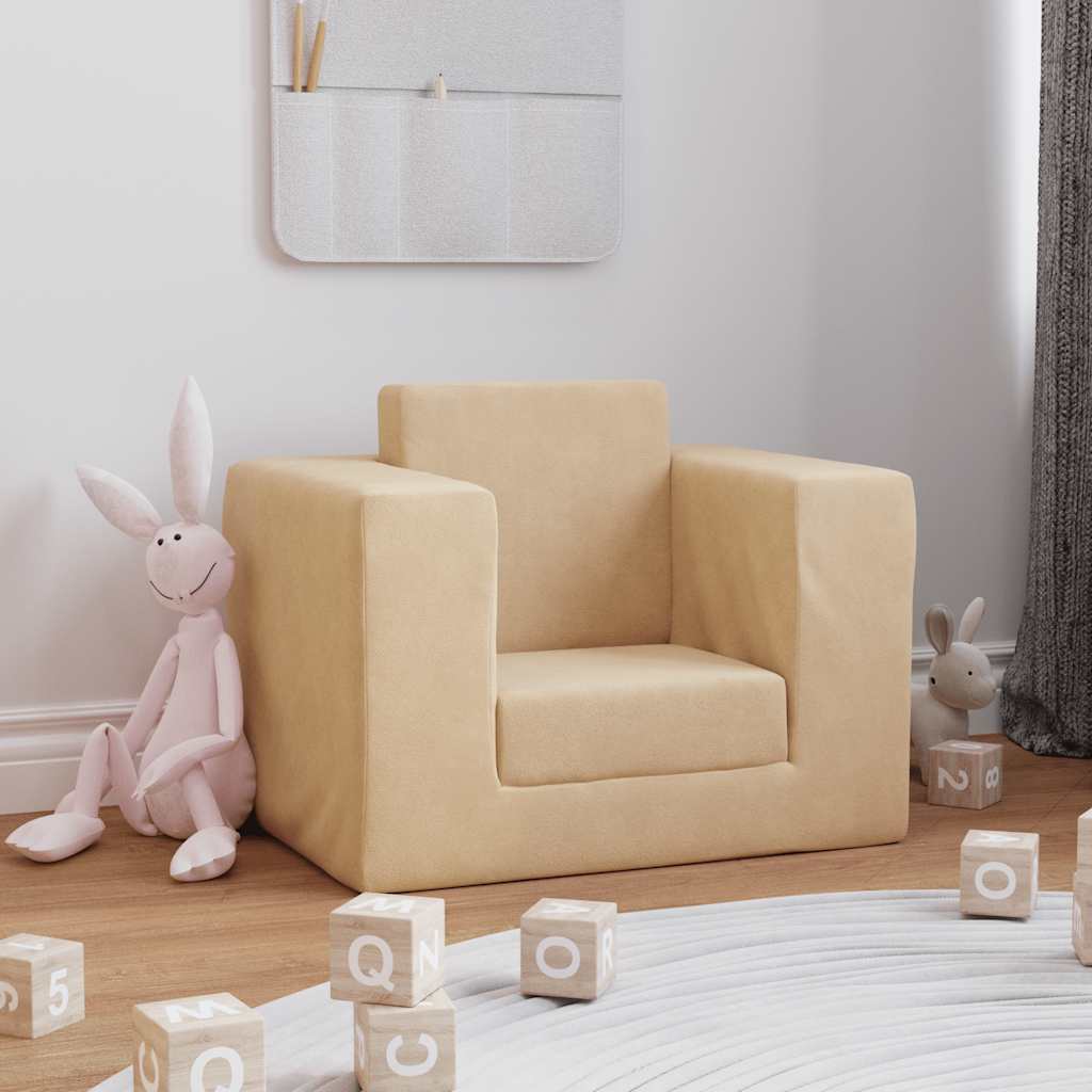 Kinder-Schlafsofa 2-Sitzer Weicher Plüsch mit verschiedenen Designs und Farben