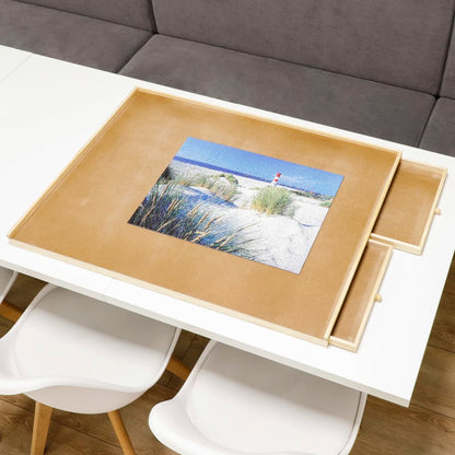 HI Puzzletisch mit 4 Schubladen aus Holz - Yekta