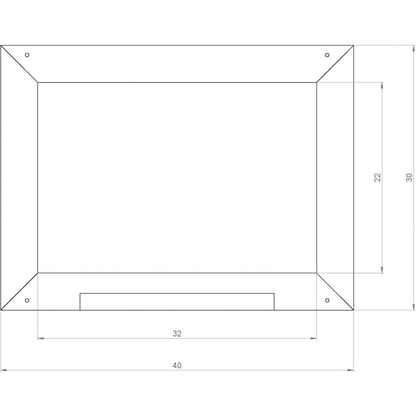 AXI Kinder-Kreidetafel Grau 2x40x30 cm - Yekta