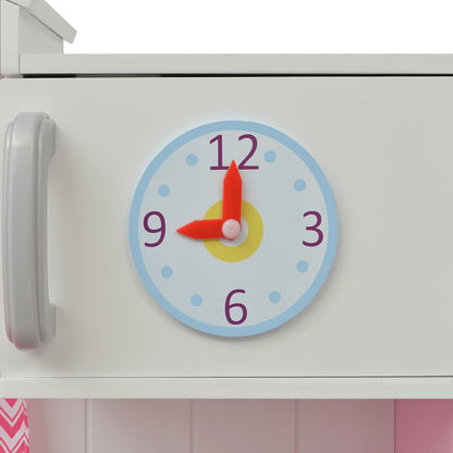 Spielzeugküche Holz 82×30×100 cm Rosa und Weiß - Yekta