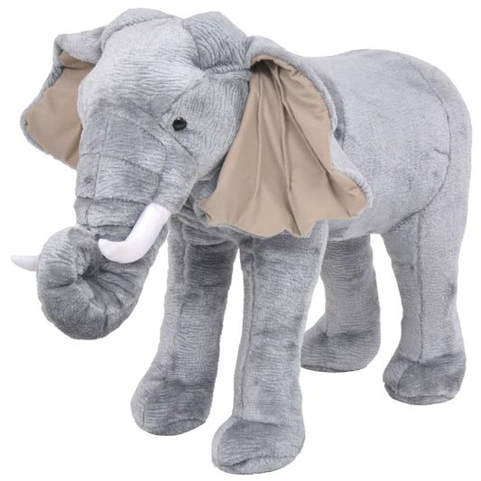 XXL Plüschtier Elefant Stehend Plüsch Grau - Yekta
