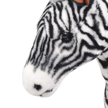 XXL Plüschtier Zebra Stehend Plüsch Schwarz und Weiß - Yekta
