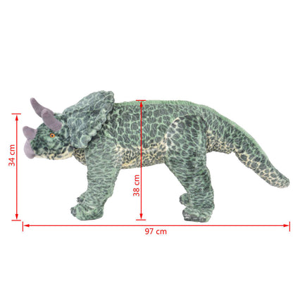 XXL Plüschtier Triceratops Stehend Plüsch Grün - Yekta