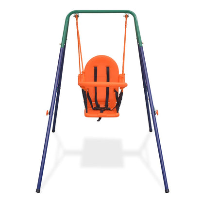 Kleinkinder-Schaukelset mit Sicherheitsgeschirr Orange - Yekta