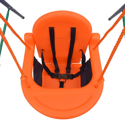 Kleinkinder-Schaukelset mit Sicherheitsgeschirr Orange - Yekta