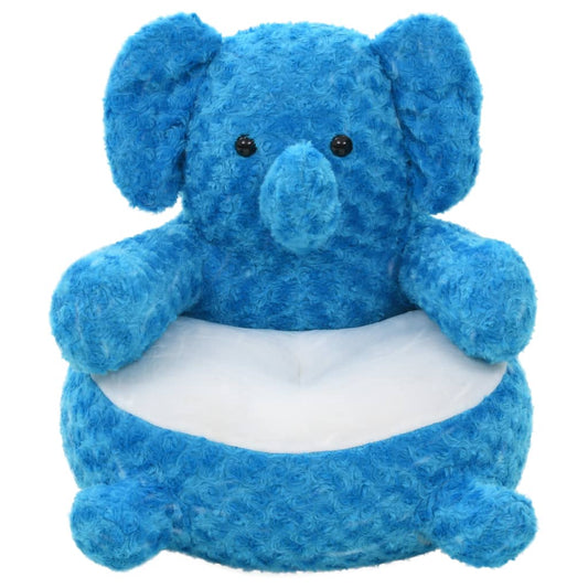 Plüschsitz Elefant Kuscheltier Plüsch Blau - Yekta