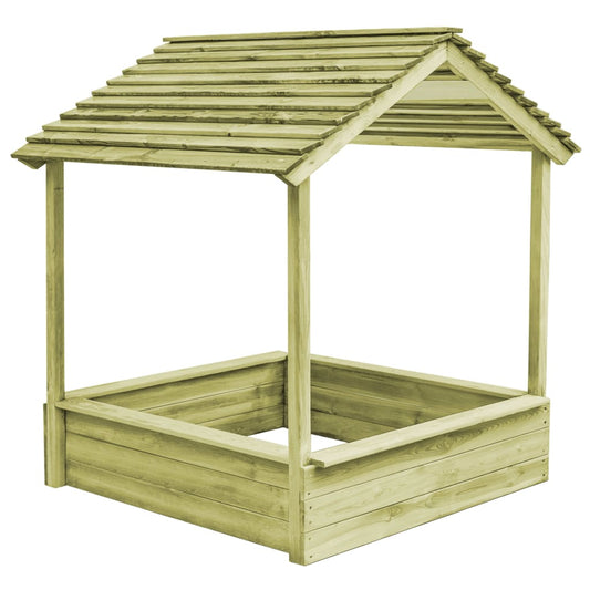 Spielhaus für den Garten mit Sandkasten 128x120x145 Kiefernholz - Yekta