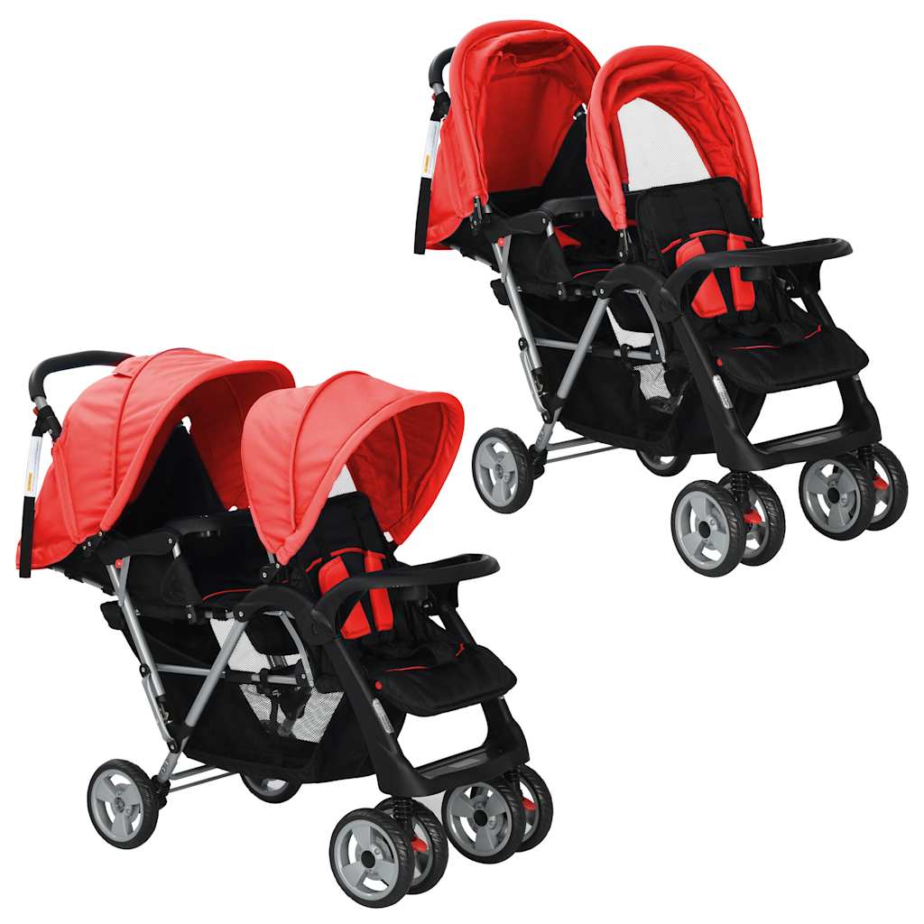 Tandem-Kinderwagen Stahl in verschiedenen Farben - Yekta