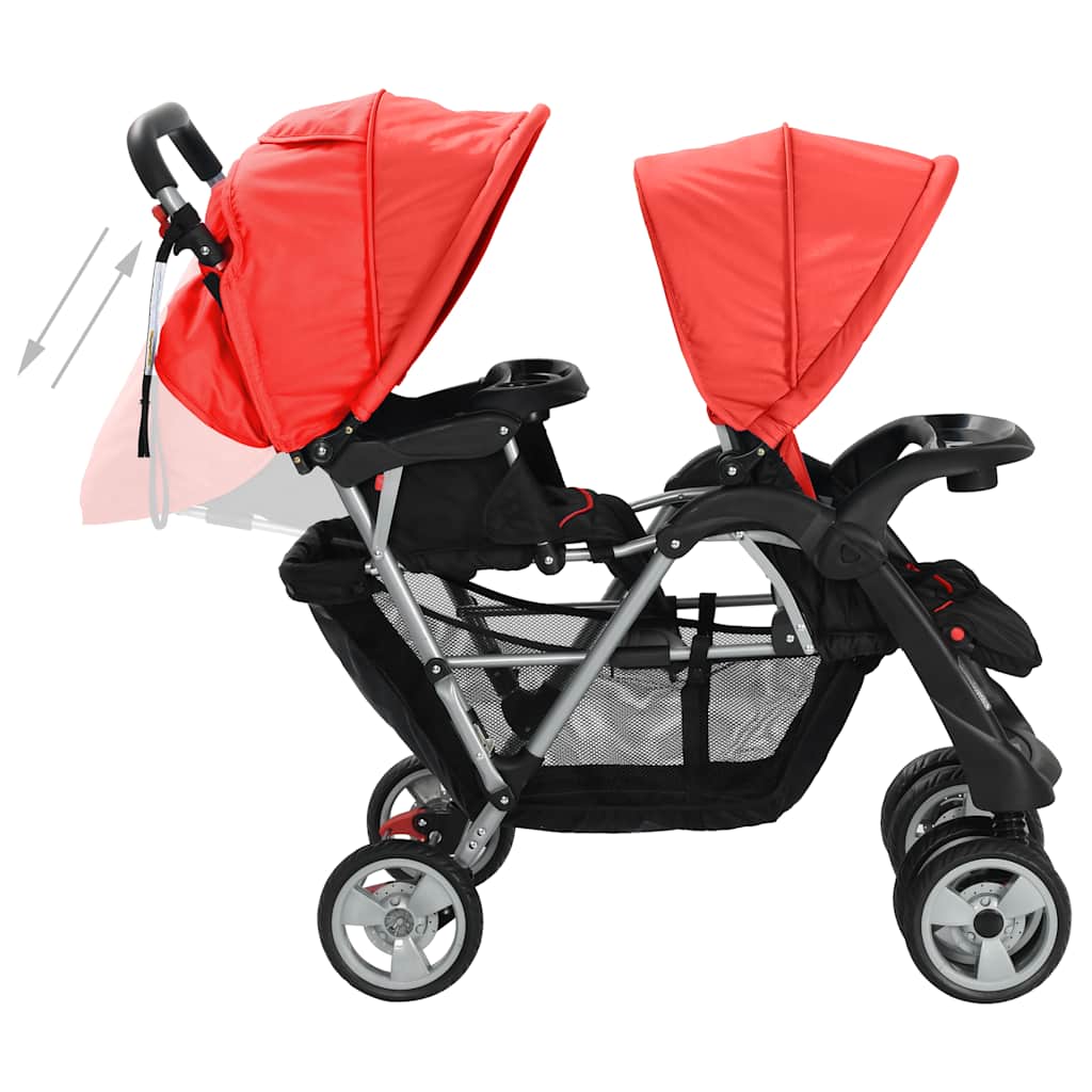 Tandem-Kinderwagen Stahl in verschiedenen Farben - Yekta