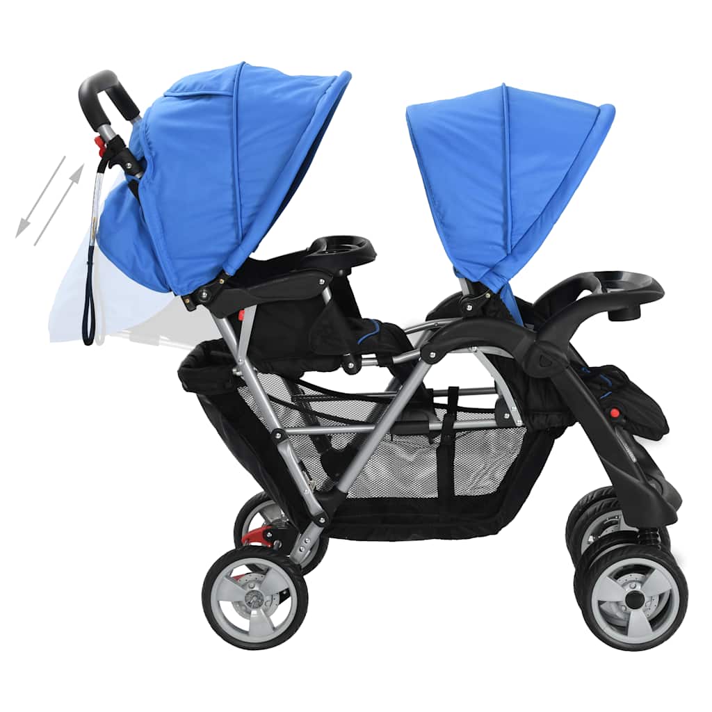 Tandem-Kinderwagen Stahl in verschiedenen Farben - Yekta