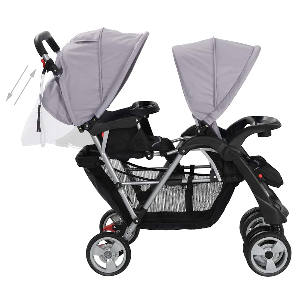 Tandem-Kinderwagen Stahl in verschiedenen Farben - Yekta