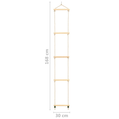 Leiter Kinder-Strickleiter Massivholz und PE 30x168 cm - Yekta