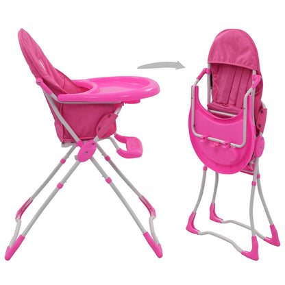 Baby-Hochstuhl in Grau und Weiß oder Rosa und Weiß - Yekta