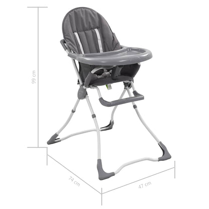 Baby-Hochstuhl in Grau und Weiß oder Rosa und Weiß - Yekta