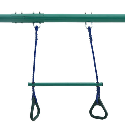 Schaukelset mit Turningen und 4 Sitzen Stahl - Yekta