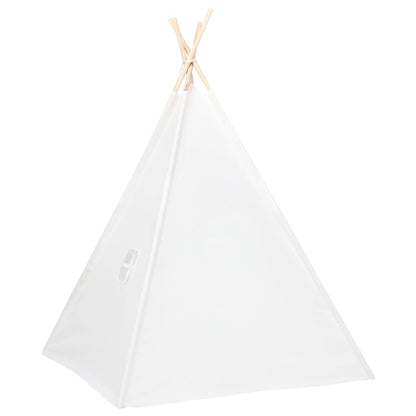 Kinder Tipi-Zelt Pfirsichhaut Weiß 120x120x150 cm - Yekta