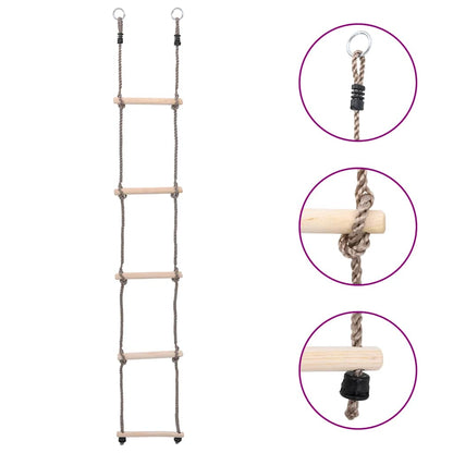 Leiter 5-Stufen-Leiter 210 cm Kiefer Massivholz - Yekta